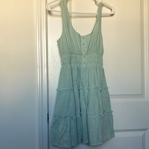 Urban Outfitters Hailey Mini Dress Babydoll Seafoam S - Picture 2 of 8